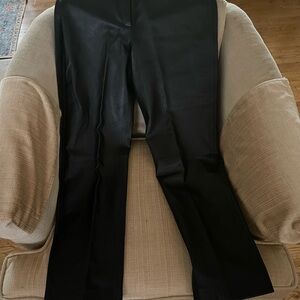 Black ladies leather slacks